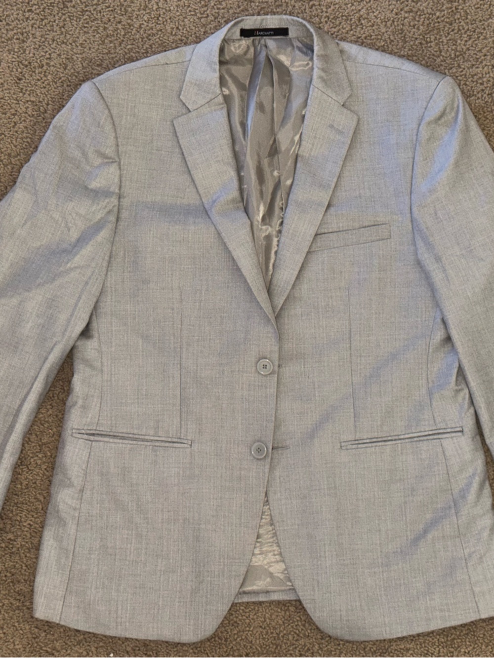 Marchatti Italy Men's Light Gray Two-Button Blazer Suit Jacket Size 42S